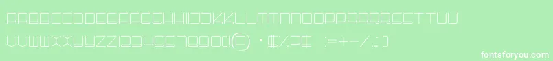 Batho-Schriftart – Weiße Schriften auf grünem Hintergrund