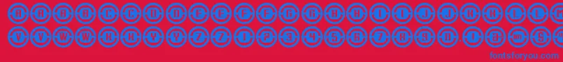 Fonte ConsoleRelay – fontes azuis em um fundo vermelho