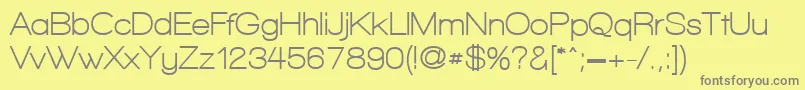 WalkwayBold Font – Gray Fonts on Yellow Background