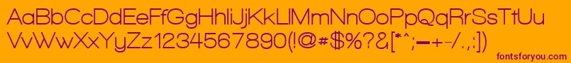 Шрифт WalkwayBold – фиолетовые шрифты на оранжевом фоне