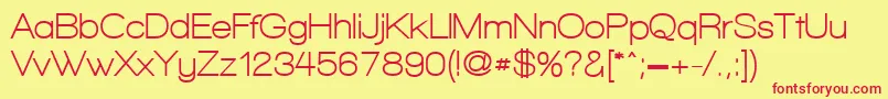 WalkwayBold Font – Red Fonts on Yellow Background