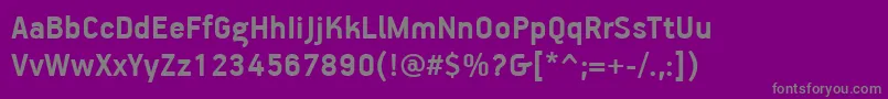 フォントPfhandbookproBold – 紫の背景に灰色の文字