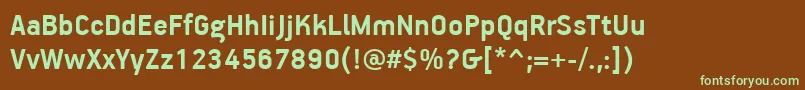 Шрифт PfhandbookproBold – зелёные шрифты на коричневом фоне