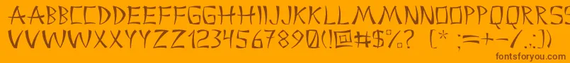 Chinacyr Font – Brown Fonts on Orange Background