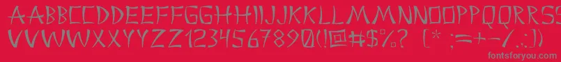 Chinacyr Font – Gray Fonts on Red Background