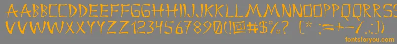 Chinacyr Font – Orange Fonts on Gray Background