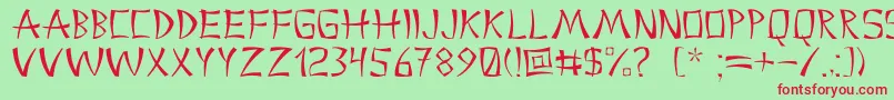 Chinacyr Font – Red Fonts on Green Background