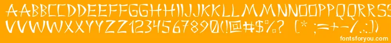 Chinacyr Font – White Fonts on Orange Background