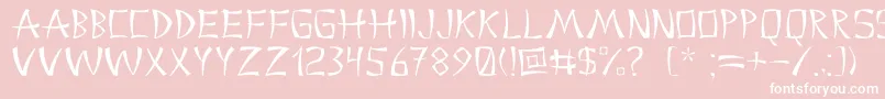 Chinacyr Font – White Fonts on Pink Background