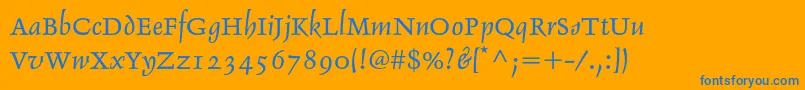 Lisätietoja Delphinltstd1-fontista Delphinltstd1-fontti – siniset fontit oranssilla taustalla