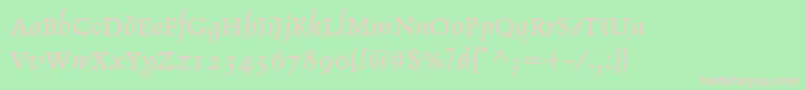 Delphinltstd1 Font – Pink Fonts on Green Background