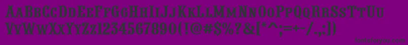 Presentumcpsnr Font – Black Fonts on Purple Background