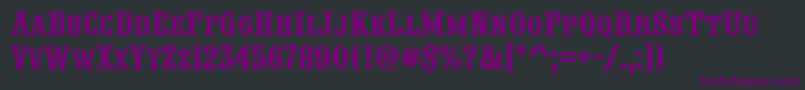 Presentumcpsnr Font – Purple Fonts on Black Background