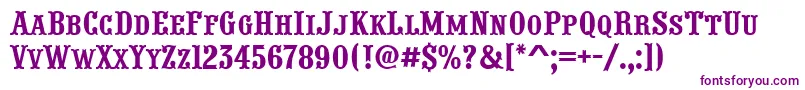 Presentumcpsnr Font – Purple Fonts on White Background