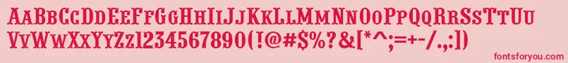 Presentumcpsnr Font – Red Fonts on Pink Background