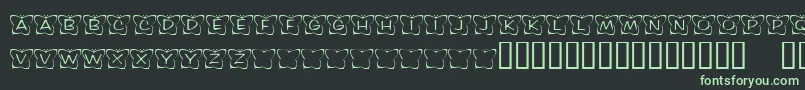 Czcionka KrButterflyTwo – zielone czcionki na czarnym tle