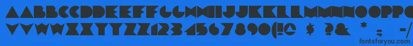 Chainsawgeometric Font – Black Fonts on Blue Background