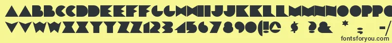 Chainsawgeometric Font – Black Fonts on Yellow Background