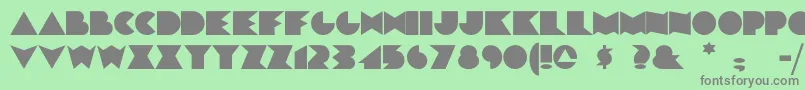 Chainsawgeometric Font – Gray Fonts on Green Background