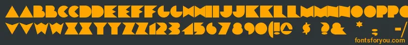 Chainsawgeometric Font – Orange Fonts on Black Background