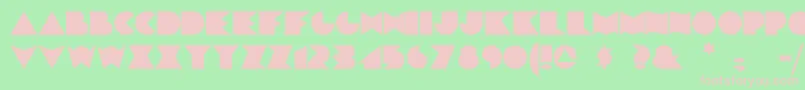 Chainsawgeometric Font – Pink Fonts on Green Background