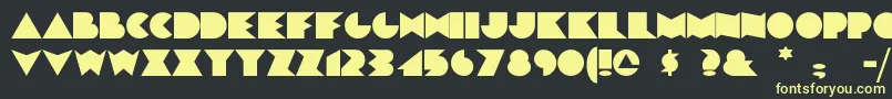 Chainsawgeometric Font – Yellow Fonts on Black Background