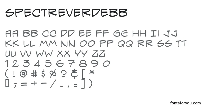 Schriftart SpectreVerdeBb – Alphabet, Zahlen, spezielle Symbole