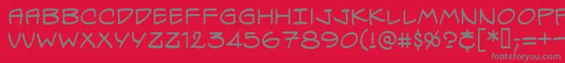 SpectreVerdeBb Font – Gray Fonts on Red Background