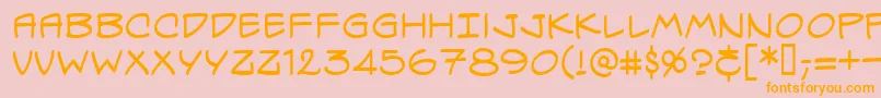 SpectreVerdeBb Font – Orange Fonts on Pink Background