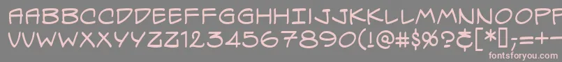 フォントSpectreVerdeBb – 灰色の背景にピンクのフォント