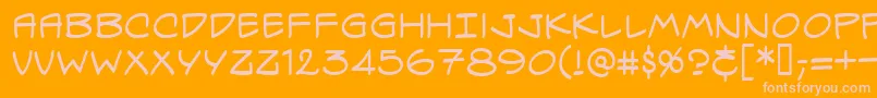 SpectreVerdeBb Font – Pink Fonts on Orange Background