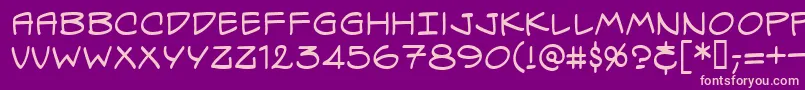 SpectreVerdeBb Font – Pink Fonts on Purple Background