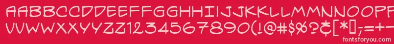 SpectreVerdeBb Font – Pink Fonts on Red Background