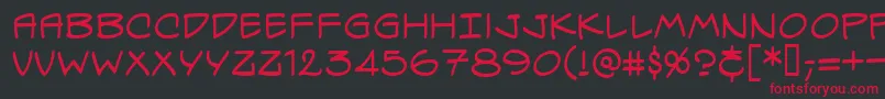Шрифт SpectreVerdeBb – красные шрифты на чёрном фоне