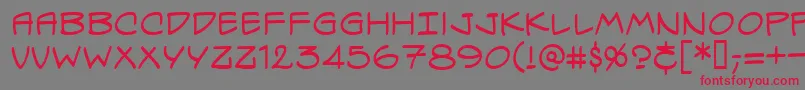 Шрифт SpectreVerdeBb – красные шрифты на сером фоне