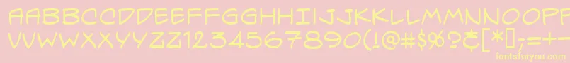 SpectreVerdeBb Font – Yellow Fonts on Pink Background