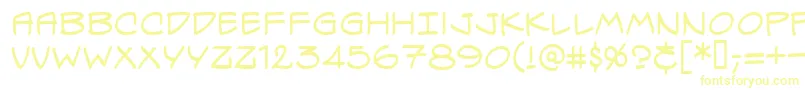 SpectreVerdeBb Font – Yellow Fonts on White Background