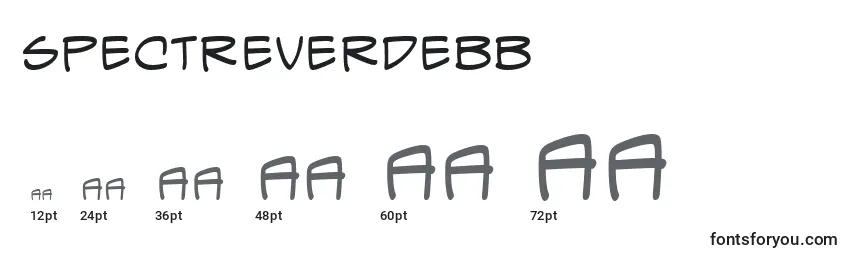 Размеры шрифта SpectreVerdeBb
