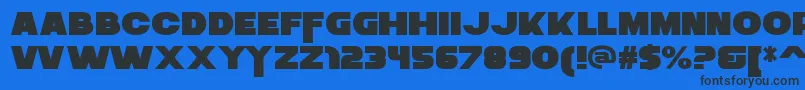 ZaiusRegular Font – Black Fonts on Blue Background