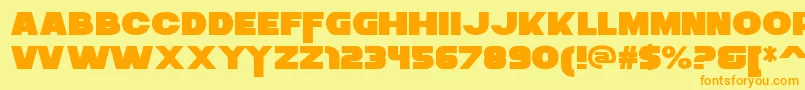 ZaiusRegular Font – Orange Fonts on Yellow Background