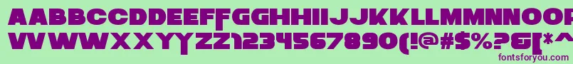 ZaiusRegular-Schriftart – Violette Schriften auf grünem Hintergrund
