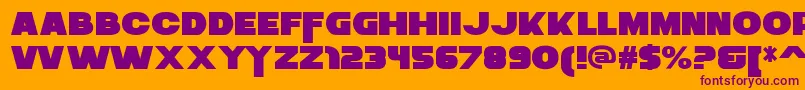 Police ZaiusRegular – polices violettes sur fond orange
