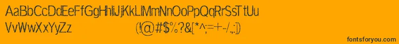 fuente TerbiumPersonalUseOnly – Fuentes Negras Sobre Fondo Naranja