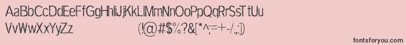 フォントTerbiumPersonalUseOnly – ピンクの背景に黒い文字
