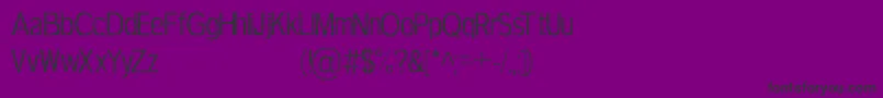 フォントTerbiumPersonalUseOnly – 紫の背景に黒い文字