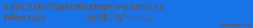 TerbiumPersonalUseOnly Font – Brown Fonts on Blue Background