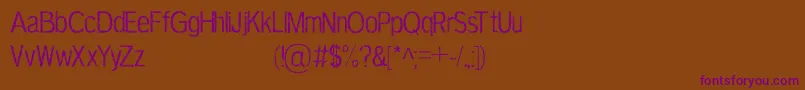 TerbiumPersonalUseOnly Font – Purple Fonts on Brown Background