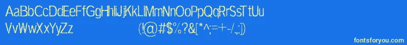 TerbiumPersonalUseOnly Font – Yellow Fonts on Blue Background