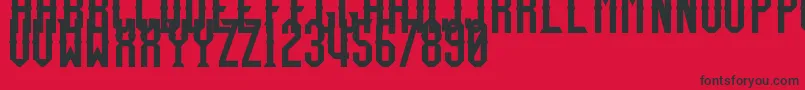 フォントTeamFury – 赤い背景に黒い文字