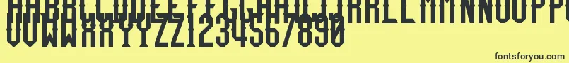 TeamFury Font – Black Fonts on Yellow Background